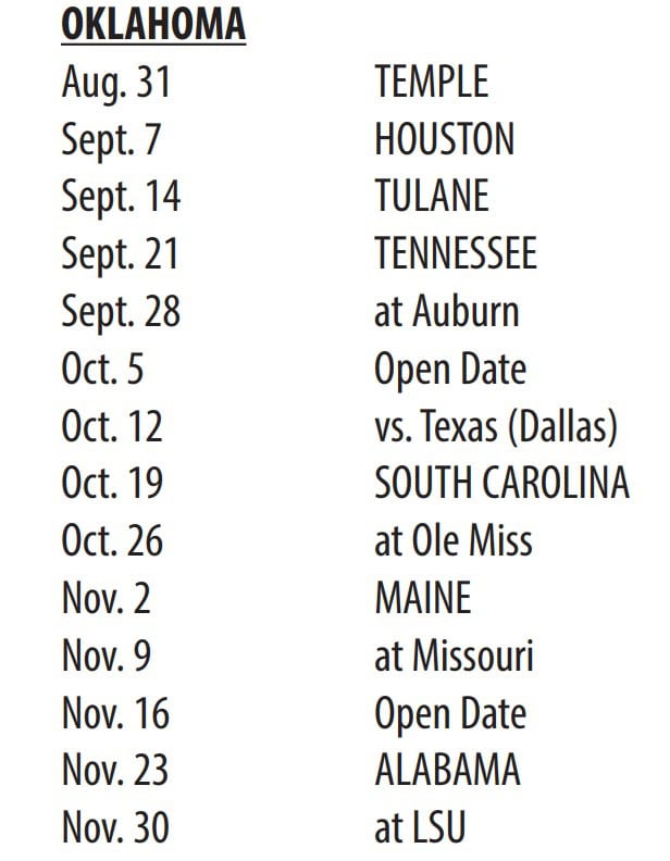 Printable-2024-Oklahoma-Football-Schedule - Sports Brackets Printable 2024 Oklahoma football Schedule