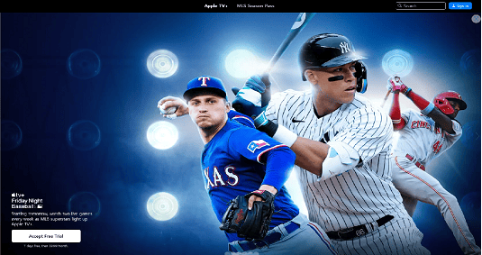 Apple-Plus-Image - Sports Brackets Friday Night MLB Baseball on Apple+