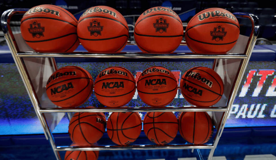 basketballs during warmups