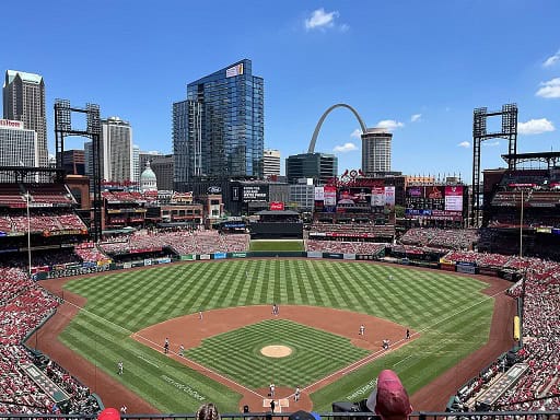 Busch Stadium, home of the St. Louis Cardinals