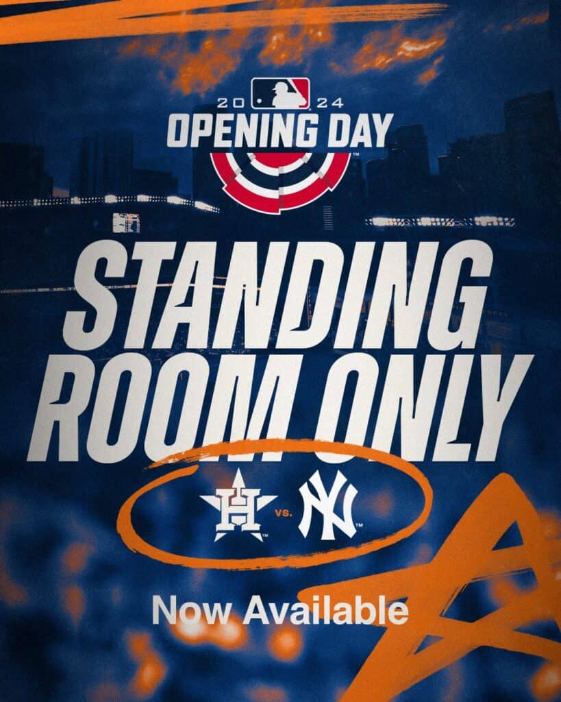 Houston Astros opening day vs the New York Yankees