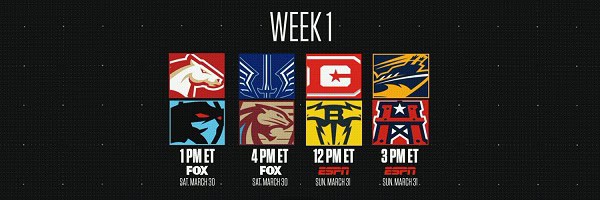 2024 UFL Opening Day Schedule