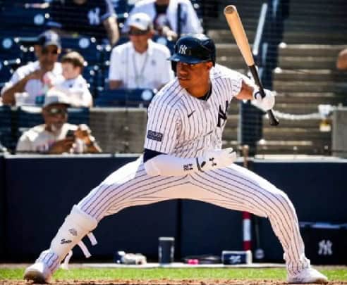 Juan Soto batting for the Yankees