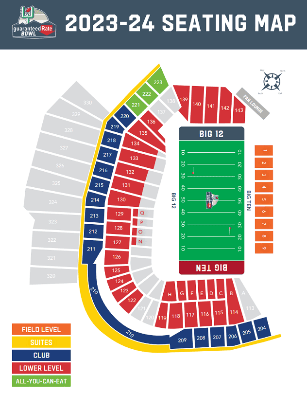 2025 Fiesta Bowl Seating Chart