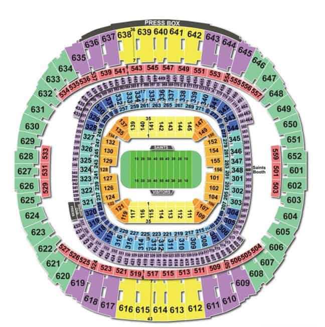 Caesars Superdome Seating Chart