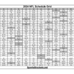2024 NFL Schedule Grid