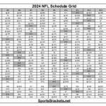 Printable 2024 NFL Schedule Grid 18