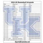 Printable 2024-25 UK Basketball Schedule