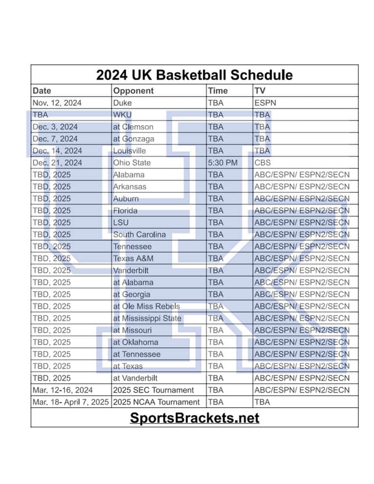 025 Printable Calendar