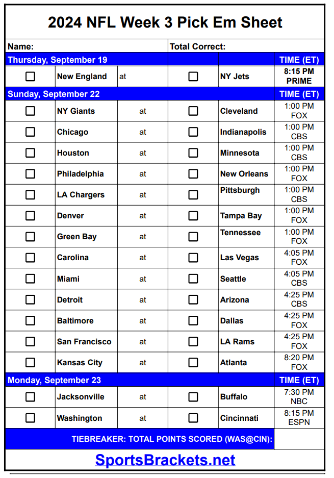 2024-nfl-pick-em-sheet-week-3-printable-pdf-format-sports-brackets for Free Printable Nfl Pick Em Sheets 2024 NFL Pick Em Sheet Week 3; Printable, PDF Format - Sports Brackets for Free Printable Nfl Pick Em Sheets