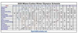 2026 Winter Olympics Schedule Update: Printable Calendar, Major Events ...