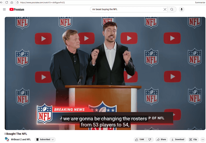 Did Mr. Beast Buy the NFL? He didn’t, but wouldn’t that be cool?