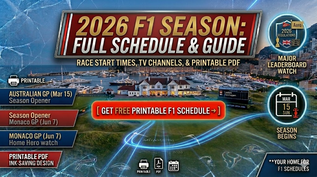 2026 F1 Schedule