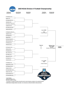 Printable 2025 DII College Football Playoff Bracket