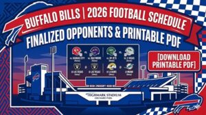 Read more about the article 2026 Buffalo Bills Schedule: Opponents, Kickoff Dates, and Printable PDF