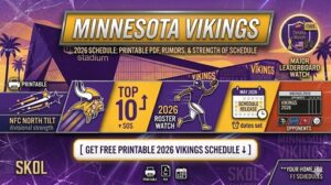 2026 Minnesota Vikings Schedule