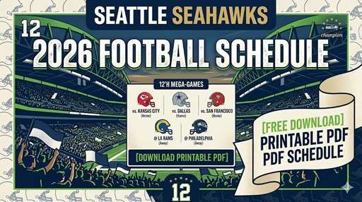 2026 Seattle Seahawks Schedule