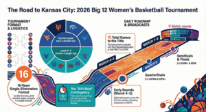 Read more about the article 2026 Big 12 Women’s Basketball Tournament Schedule: Bracket, Dates & TV