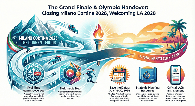 Preview van sluitingsceremonie Olympische Winterspelen 2026 en nieuwste samenvatting van de medailletabel (update van 20 februari): hoogtepunten uit de VS, opmerkelijke verrassingen, volledige samenvatting + afdrukbare projecties van het eindklassement