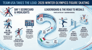 2026 Winter Olympics Figure Skating Team Event: USA Leads After Day 1 (Scores, Standings & What's Next)