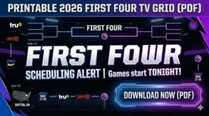 2026 First Four TV Schedule