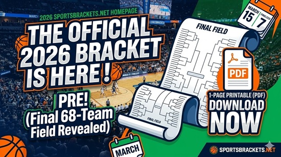 2026 NCAA Tournament Bracket is Here - Sports Brackets 2026 March Madness Bracket