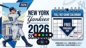 2026 New York Yankees Schedule Printable