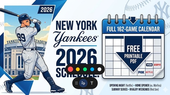 2026 New York Yankees Schedule: Key Dates, Subway Series & Printable PDF – Sports Brackets