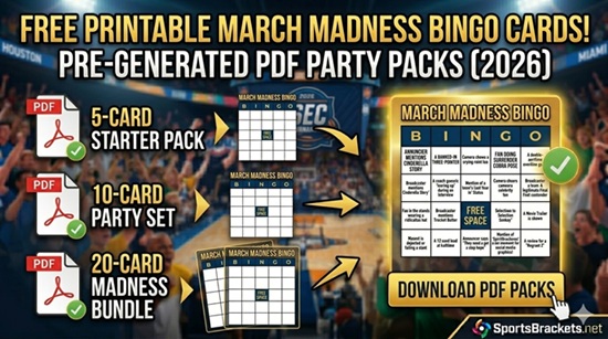 Printable 2026 March Madness Bingo Cards 