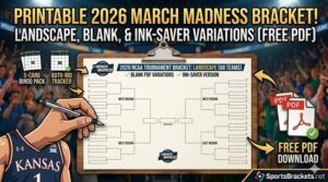 Printable 2026 March Madness Bracket: Landscape & Blank PDF Variations