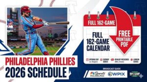 Printable 2026 Philadelphia Phillis Schedule
