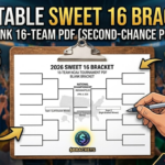 Printable Sweet 16 Bracket