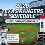 Printable 2026 Texas Rangers Schedule