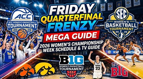 Vrijdag Kwartfinale Madness: Weekschema Dameskampioenschappen 2026 en tv-gids