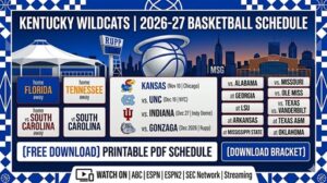 Read more about the article 2026-27 Kentucky Basketball Schedule: Dates, Roster, and Printable PDF