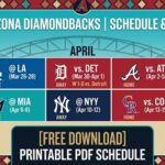 Printable 2026 Arizona Diamondbacks Schedule