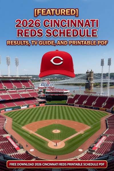 Schema Cincinnati Reds 2026: resultaten, tv-gids en afdrukbare pdf