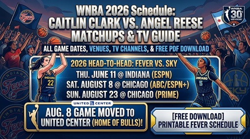 2026 WNBA Schedule: Caitlin Clark vs. Angel Reese Matchups & TV Guide – Sports Brackets