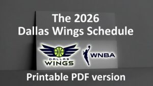 2026 Dallas Wings Schedule