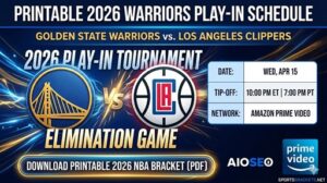 2026 Golden State Warriors Play-In Schedule