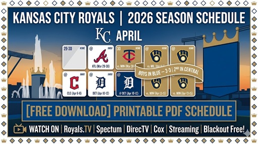 Kansas City Royals: The “Steady Burner” – 2026 Schedule & Streaming Guide – Sports Brackets