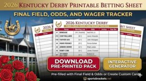 Kentucky Derby Printable Betting Sheet