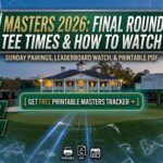 2026 Final Round Masters Tee Times