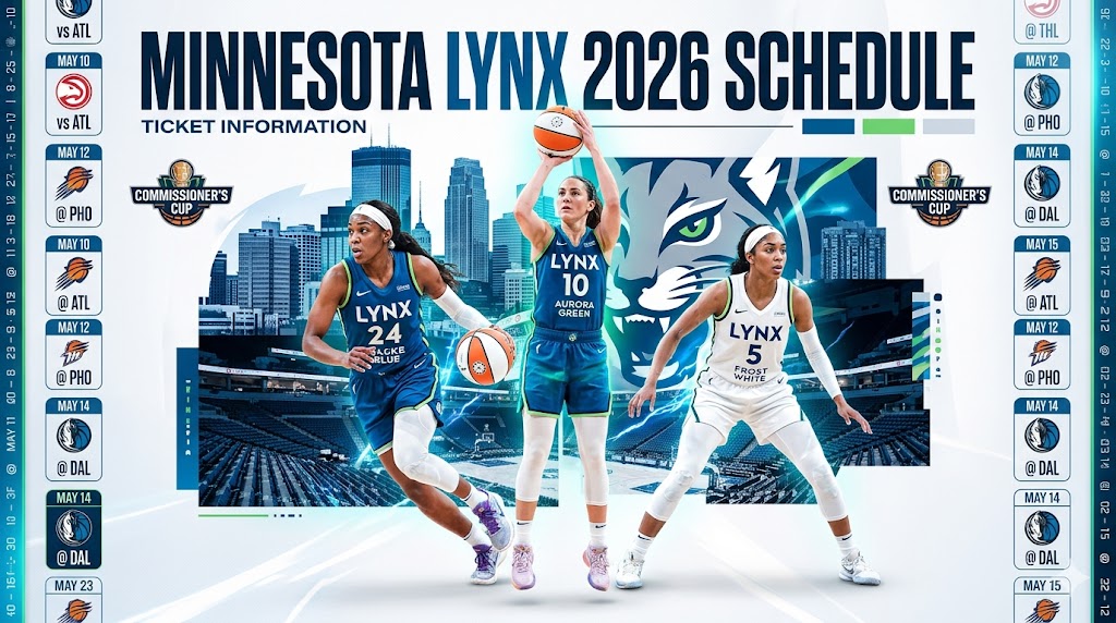 2026 Minnesota Lynx WNBA Schedule, Printable PDF with TV Schedule – Sports Brackets