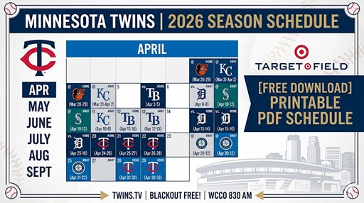 2026 Minnesota Twins Schedule