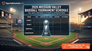 Read more about the article 2026 Missouri Valley Baseball Tournament Bracket: Schedule and Printable PDF