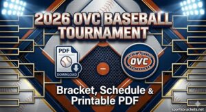 Read more about the article 2026 Ohio Valley (OVC) Baseball Tournament Bracket: Schedule and Printable PDF