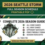 2026 Seattle Storm Schedule
