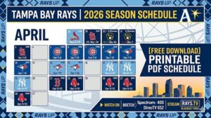 Read more about the article 2026 Tampa Bay Rays Schedule: Results, TV Guide, and Printable PDF