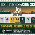 2026 Athletics Schedule